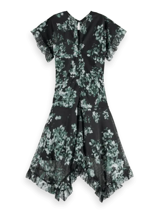 Scotch & Soda 179578  Floral Printed Fil Coupe Mini Ruffle Dress - Image 3
