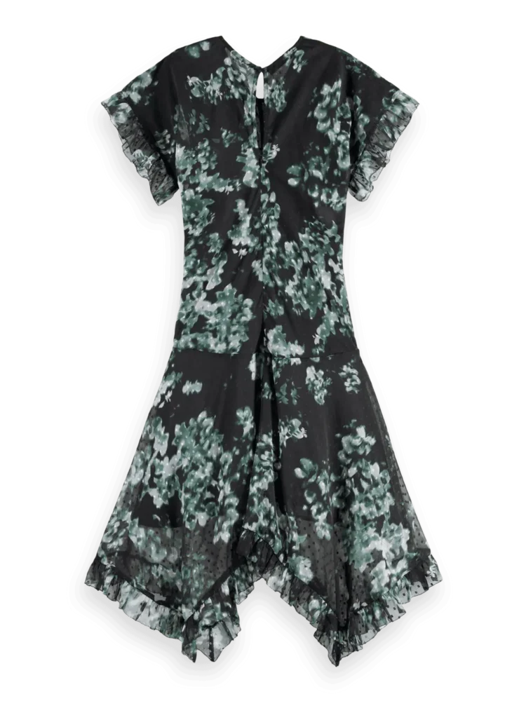 Scotch & Soda 179578  Floral Printed Fil Coupe Mini Ruffle Dress - Image 3