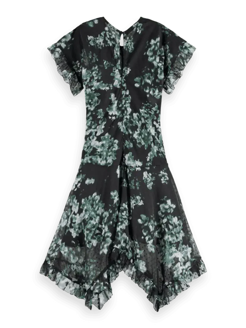 Scotch & Soda 179578  Floral Printed Fil Coupe Mini Ruffle Dress - Image 3