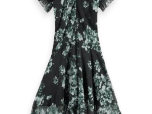 Scotch & Soda 179578  Floral Printed Fil Coupe Mini Ruffle Dress