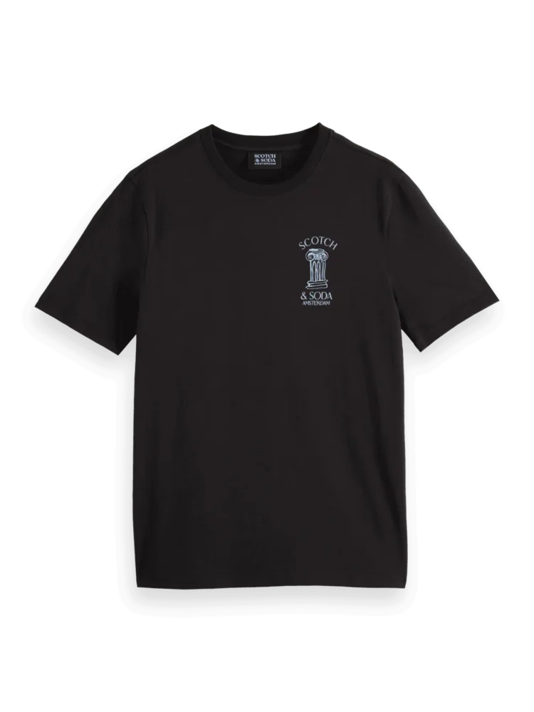 Scotch & Soda 179943 Left chest artwork t-shirt Black - Image 6