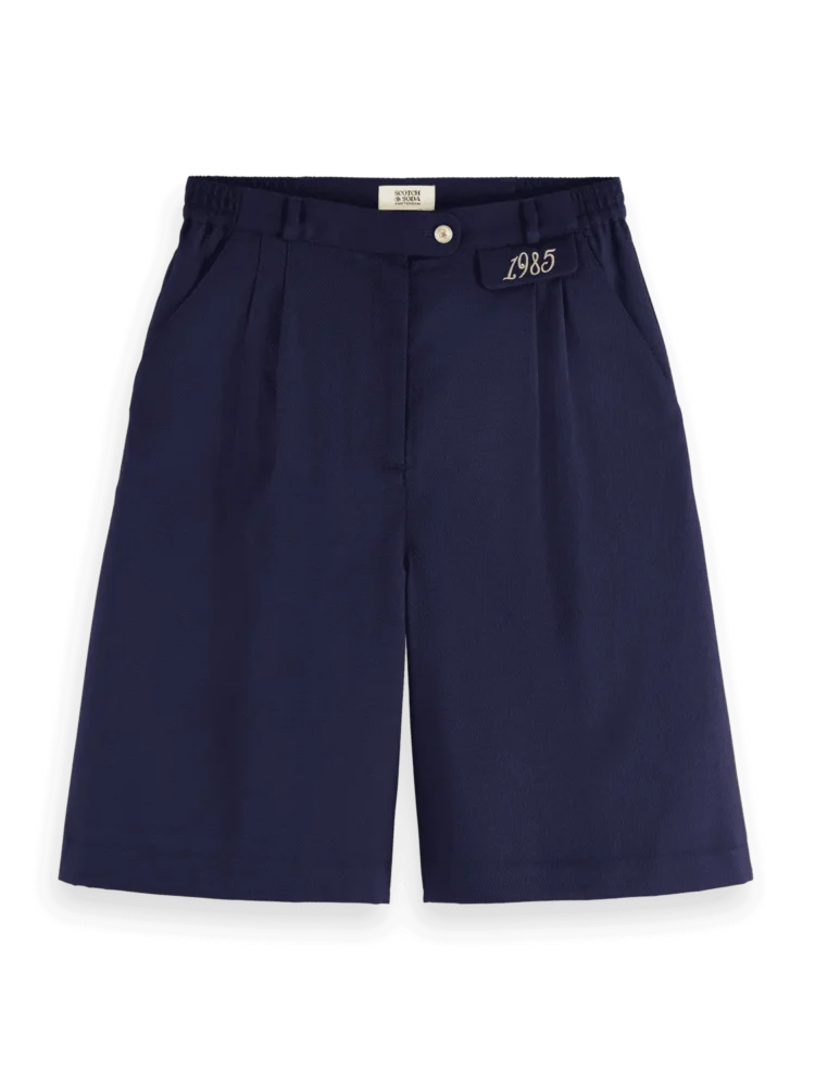 Scotch & Soda 179570 Gabardine twill A-line pleat front shorts - Image 6