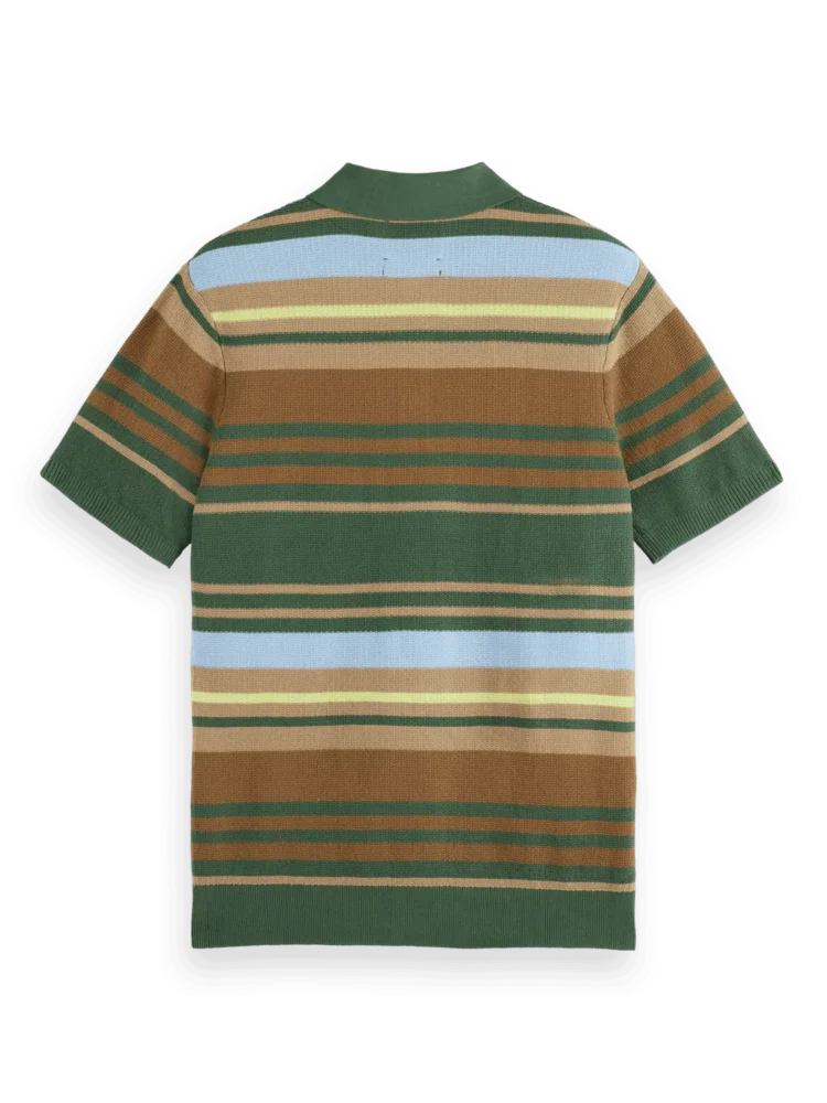 Scotch & Soda 179931 Structured knitted striped polo - Image 3