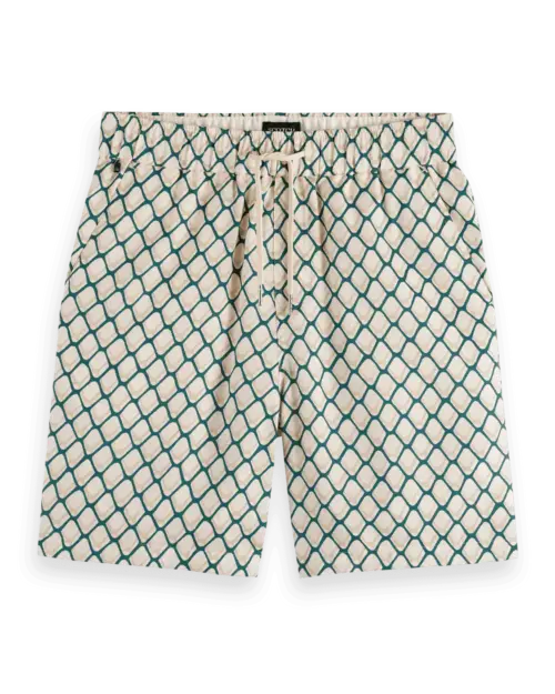 Scotch & Soda 179859 Printed tencel bermuda short, Doubles net