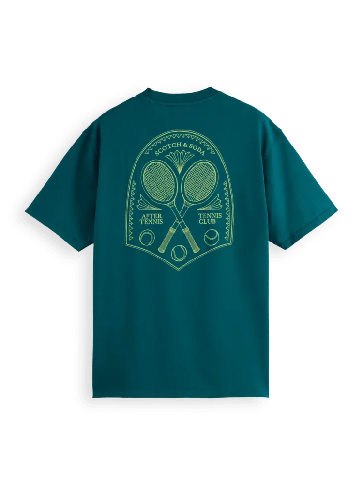 Scotch & Soda 179946 Front & back artwork relaxed fit T-shirt Pitch green - Image 3