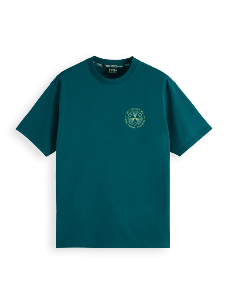 Scotch & Soda 179946 Front & back artwork relaxed fit T-shirt Pitch green - Image 5