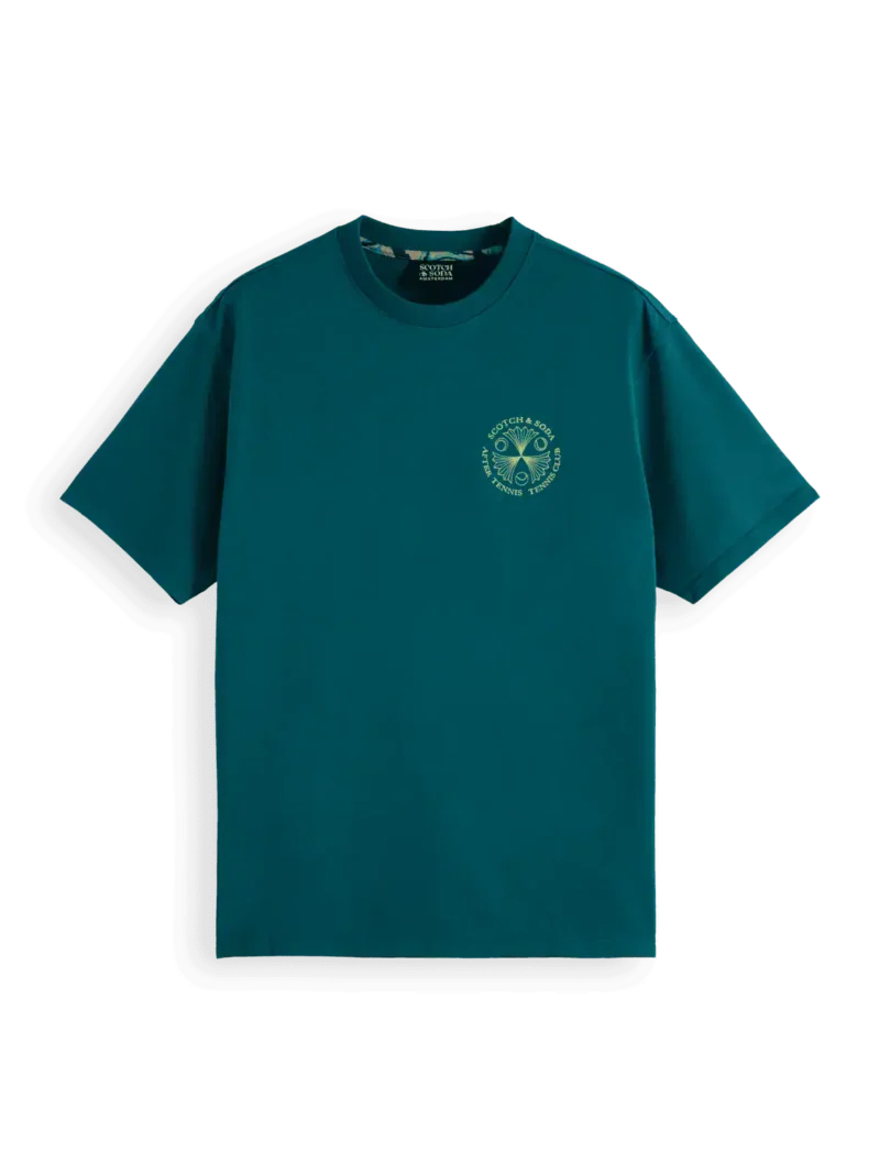 Scotch & Soda 179946 Front & back artwork relaxed fit T-shirt Pitch green - Image 5