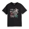 Scotch &Soda 180186 Life is better puff artwork t-shirt