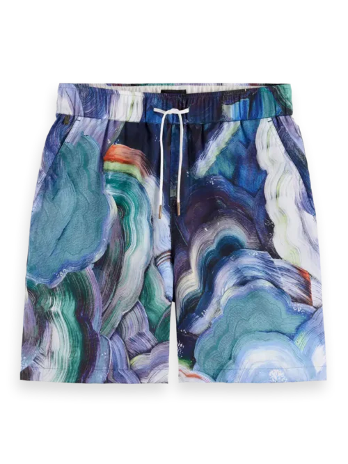 Scotch & Soda 179859 Printed tencel bermuda short, Abstract Fungi image1