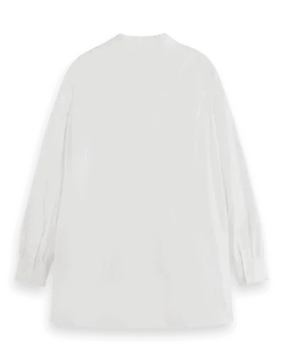 Alternative view of Scotch & Soda 179218 :  Essential girlfriend poplin shirt, White