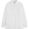 Scotch & Soda 179218 :  Essential girlfriend poplin shirt, White