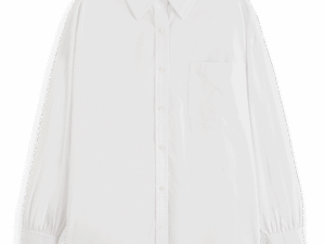 Scotch & Soda 179218 :  Essential girlfriend poplin shirt, White