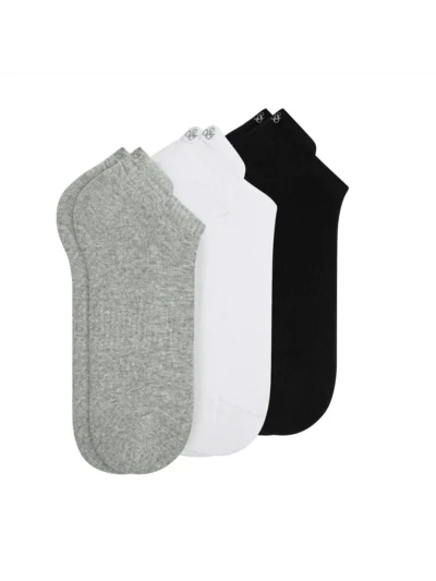 Scotch & Soda Men's 3-pack 1/2 Terry Low Cut socks, Grey