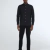 Scotch & Soda 179188,Linen shirt long sleeve button-down, Black