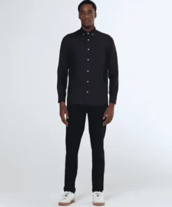 Scotch & Soda 179188,Linen shirt long sleeve button-down, Black