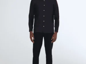 Scotch & Soda 179188,Linen shirt long sleeve button-down, Black