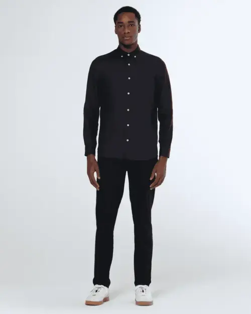 Scotch & Soda 179188,100% Linen shirt long sleeve button-down, Black