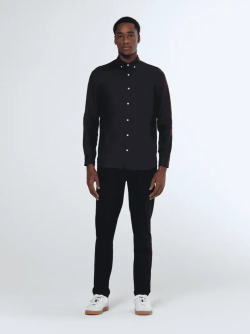 Scotch & Soda 179188,100% Linen shirt long sleeve button-down, Black
