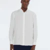 Scotch & Soda 179188, Linen shirt long sleeve button-down, Off white