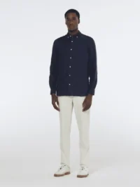 Alternative view of Scotch & Soda 179188 Linen shirt long sleeve button-down Night