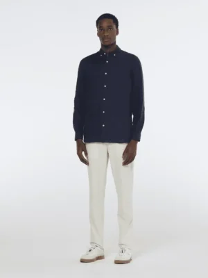 Alternative view of Scotch & Soda 179188 Linen shirt long sleeve button-down Night