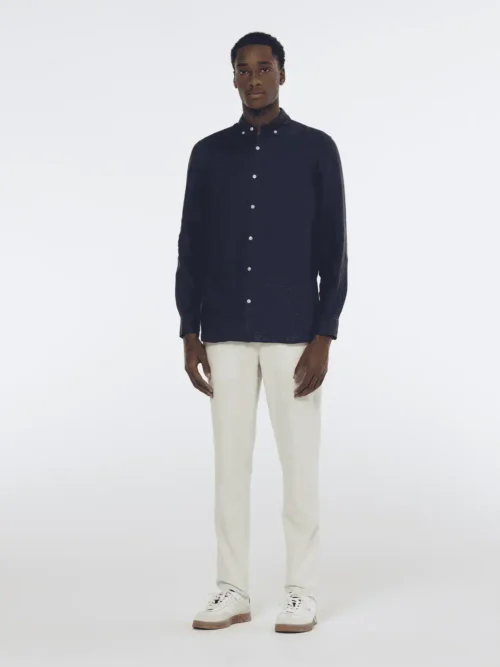 Alternative view of Scotch & Soda 179188 100% Linen shirt long sleeve button-down Night