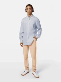 Alternative view of Scotch & Soda 179188 Linen shirt long sleeve button-down, Shirt blue