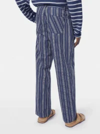 Alternative view of Scotch & Soda 179988 Pleated relaxed straight striped linen-blend jogger