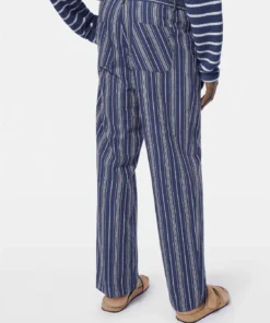 Alternative view of Scotch & Soda 179988 Pleated relaxed straight striped linen-blend jogger