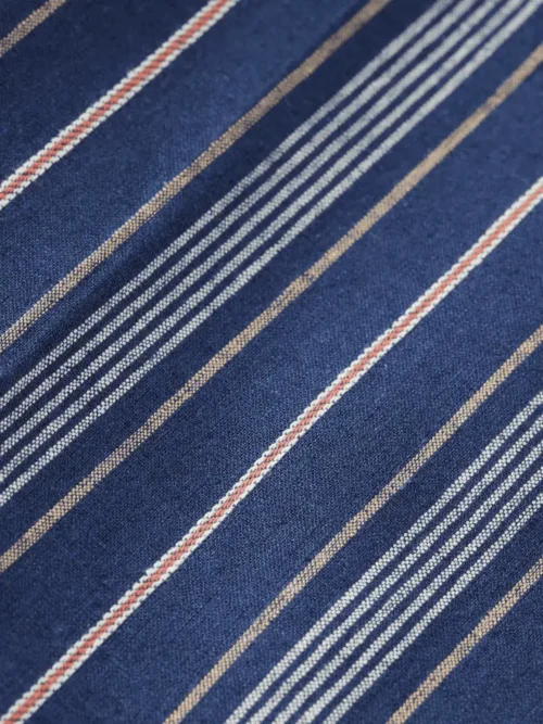Scotch & Soda 179988 Pleated relaxed straight striped linen-blend jogger image1