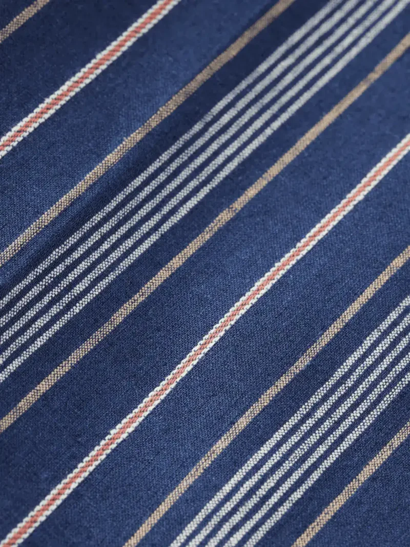 Scotch & Soda 179988 Pleated relaxed straight striped linen-blend jogger - Image 3