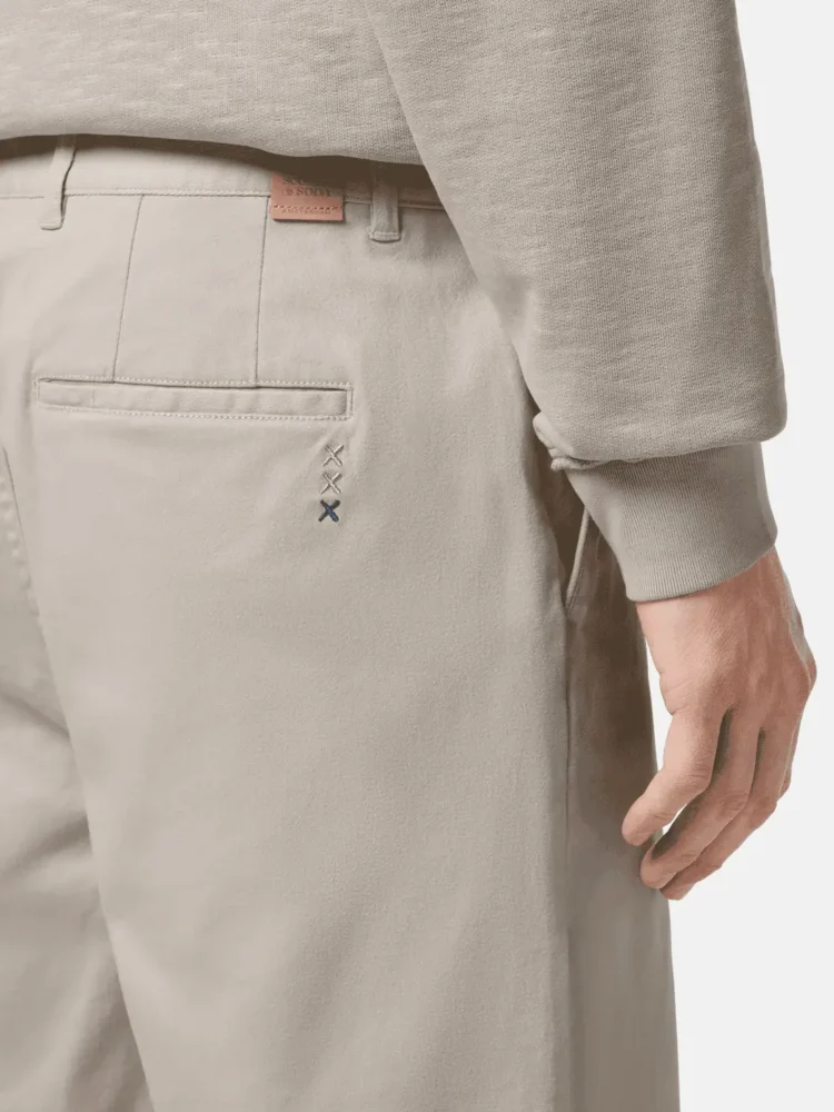 Scotch & Soda Stuart washed cotton-blend twill chino short Highway grey - Image 5