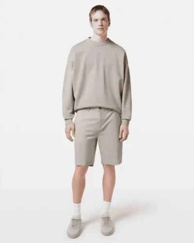 Alternative view of Scotch & Soda 180000  Stuart washed cotton-blend twill chino short Highway grey