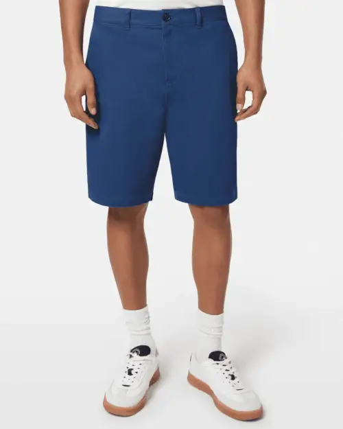 Scotch & Soda 180000 Stuart washed cotton-blend twill chino short Atlantic blue
