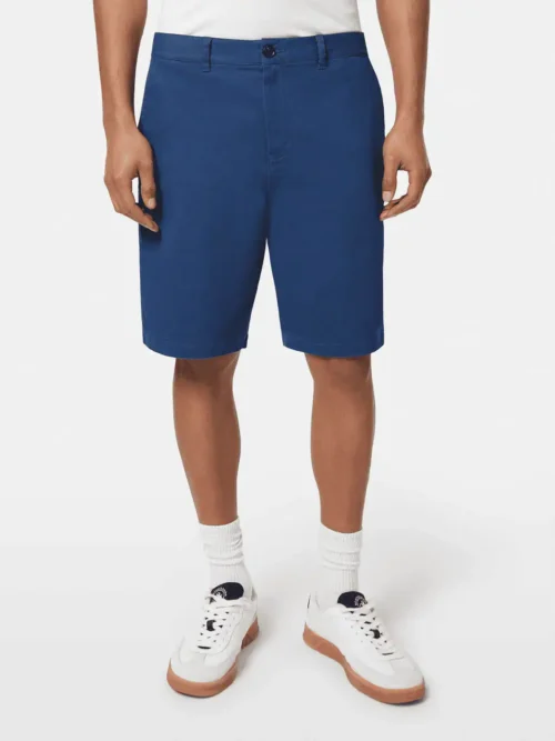 Scotch & Soda 180000  Stuart washed cotton-blend twill chino short Atlantic blue