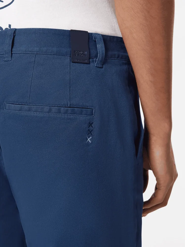 Scotch & Soda Stuart washed cotton-blend twill chino short Atlantic blue - Image 4