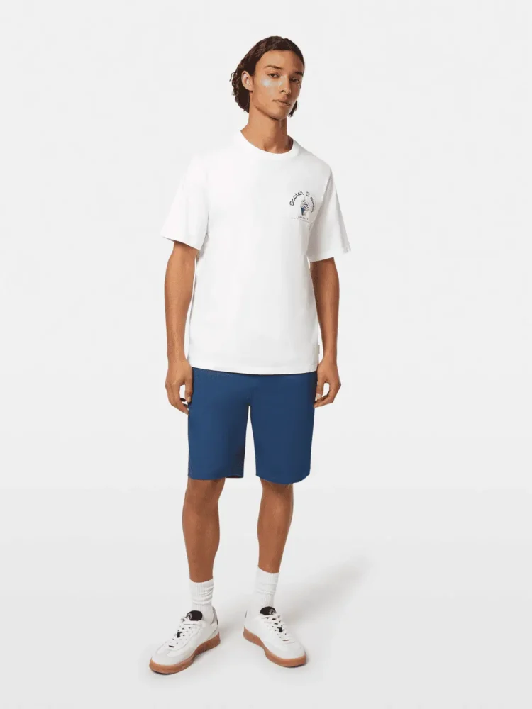 Scotch & Soda Stuart washed cotton-blend twill chino short Atlantic blue - Image 2