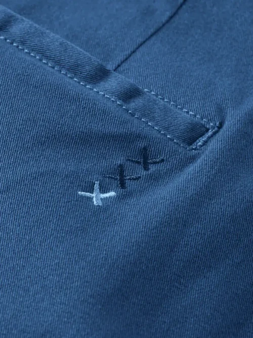 Scotch & Soda 180000  Stuart washed cotton-blend twill chino short Atlantic blue - Image 5