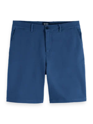 Scotch & Soda 180000 Stuart washed cotton-blend twill chino short Atlantic blue image4