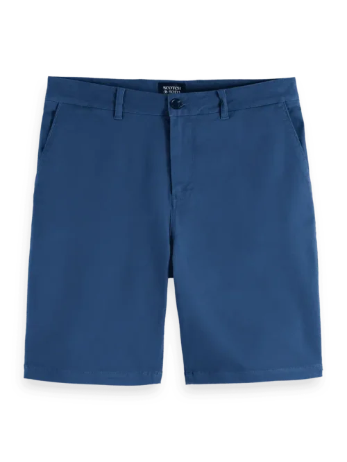 Scotch & Soda 180000  Stuart washed cotton-blend twill chino short Atlantic blue - Image 6