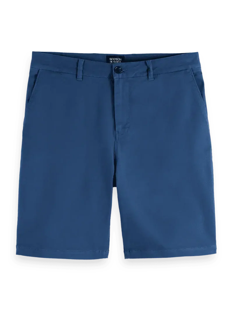 Scotch & Soda Stuart washed cotton-blend twill chino short Atlantic blue - Image 6