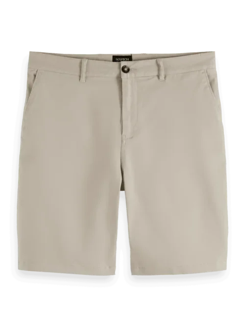 Scotch & Soda 180000  Stuart washed cotton-blend twill chino short Highway grey - Image 3