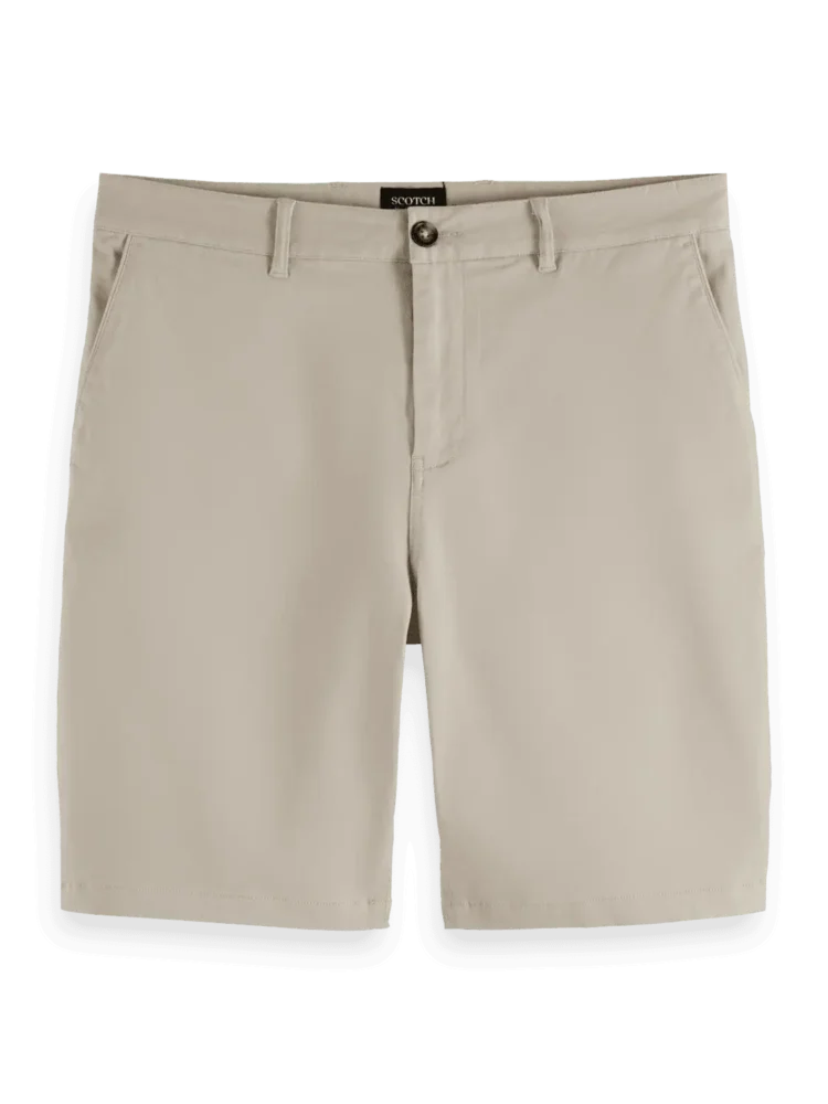 Scotch & Soda Stuart washed cotton-blend twill chino short Highway grey - Image 3