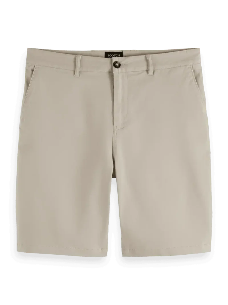 Scotch & Soda 180000  Stuart washed cotton-blend twill chino short Highway grey - Image 3