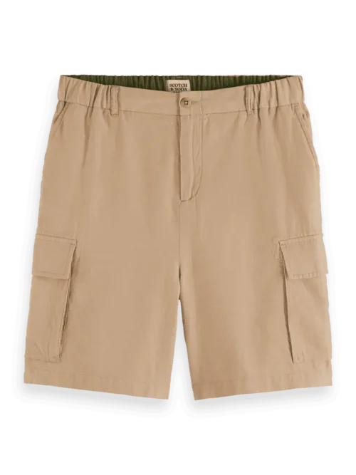 Scotch & Soda 180003 Cotton-linen relaxed fit cargo short image3
