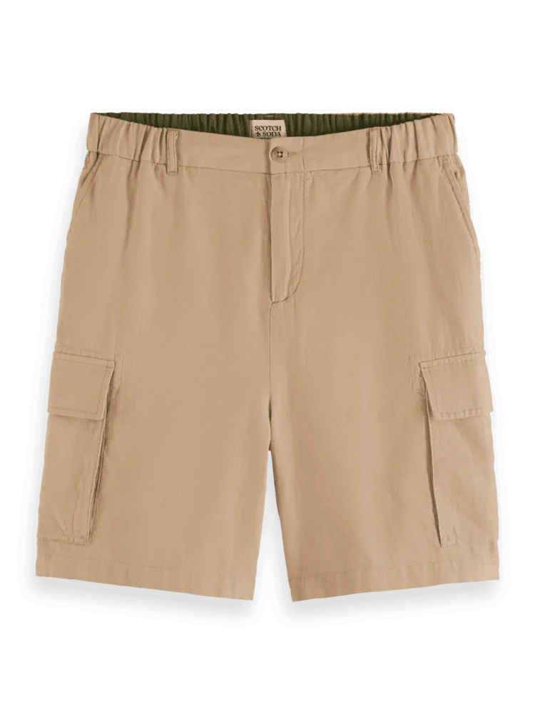 Scotch & Soda Cotton-linen relaxed fit cargo short - Image 5