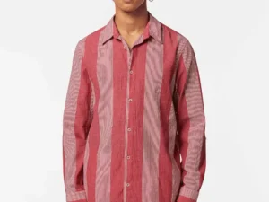 Scotch & Soda Crinkled-stripe regular fit shirt