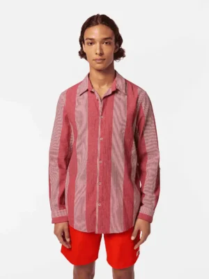 Scotch & Soda 180021 Crinkled-stripe regular fit shirt