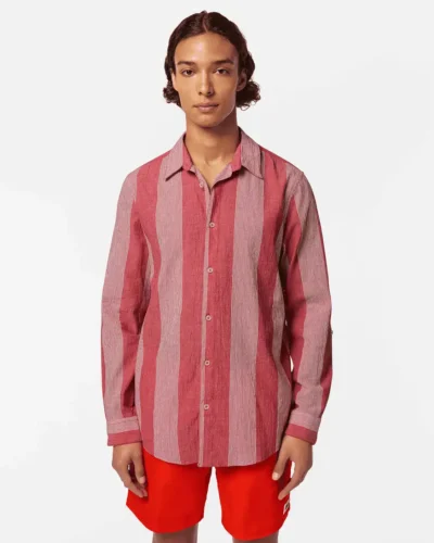 Scotch & Soda 180021 Crinkled-stripe regular fit shirt