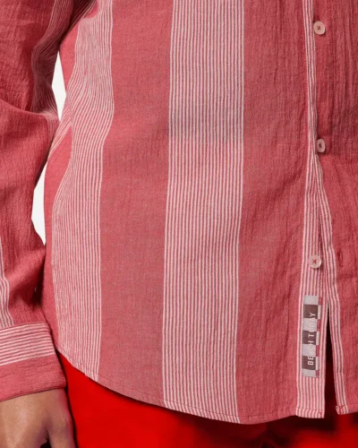 Alternative view of Scotch & Soda 180021 Crinkled-stripe regular fit shirt